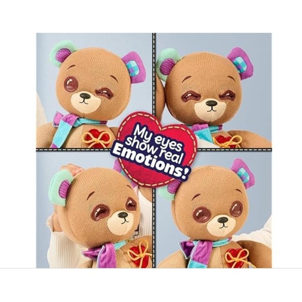 Interactive 14" Plush Magical Expressive Button Eyes Happy, Sad, Winks & Blinks - Picture 6 of 8
